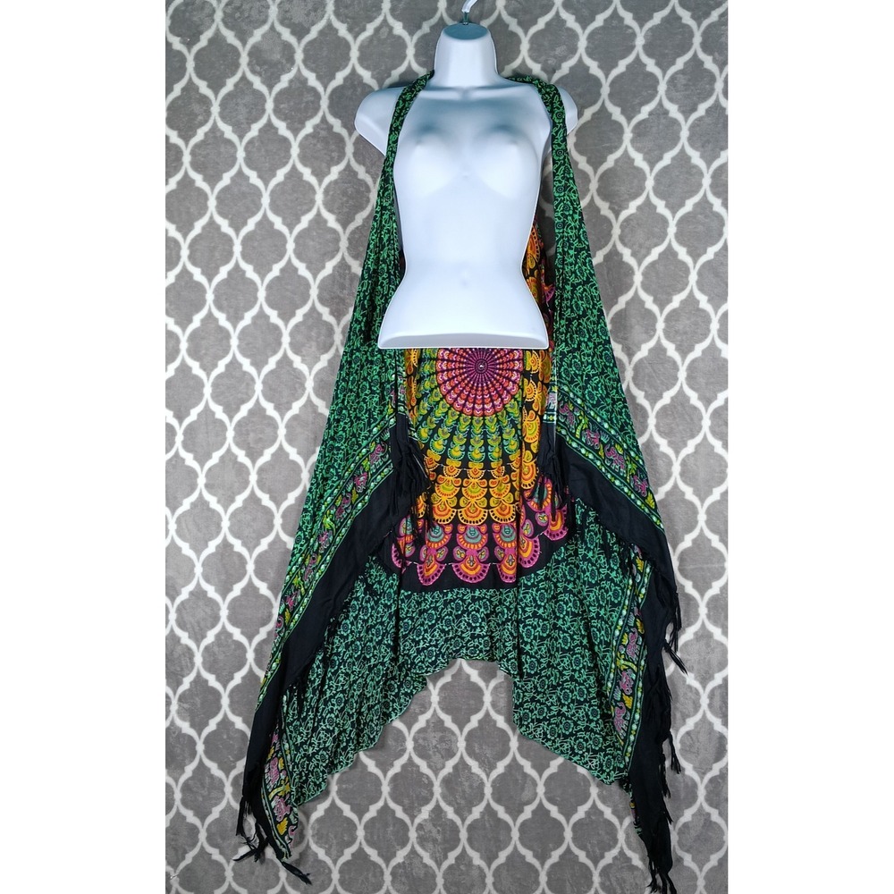 Boho Festival Wrap Vest One Size Colorful Cover Up Beach Resort Layer
